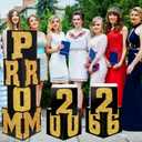 Queekay 8 Pcs Prom Column Standup Photo Booth Decorations 2026 Prom Backdrop Balloon Boxes Cardboard Decoration Column for Party College, 11.8 x 44.9 Inch(Gold, Black)
