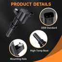 5.4 5.4L V8 Ignition Coils Pack SP546 Iridium Spark Plugs Compatible with Ford F150 F250 F350 Expedition, for Mark LT Navigator 2004 2005 2006 2007 2008(For Straight Black Boot), Replaces DG511 FD508