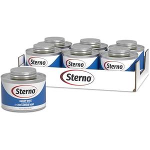 Sterno Fuel Cans - 6-Hour Burn, (6-Pack) Chafing Dish Fuel Can Burners for Food Warmer, Resealable Twist Chafer Fuel Canned Heat, Handy Wick