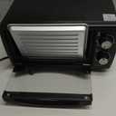 Countertop 9.6L 4 Slices Small Toaster Oven Compact Size, Even Heating, For Toast, 8" PizzaBake and Broil in Apartment, Dorm, Suitable For 2-3 Persons