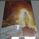 Christian Jesus Wall Art Jesus Leaves the Tomb Canvas Painting Resurrected Savior Leaves the Tomb Posters Prints He Is Risen Pictures for Church Home Bedroom living room Home Wall Decor Framed