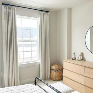 Luma 100% Linen Custom Curtains Custom DrapesBlackout/Room Darkening Curtains for Living Room,3 Colors for Choosing,1 Panel