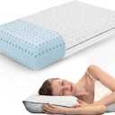 Vaverto Queen Memory Foam Pillow Cooling Gel-Infused Firm Support for Neck and Shoulder Pain Relief, Orthopedic Design with Removable Viscose Made from Bamboo Cover Premium Queen Size Bed Pillow