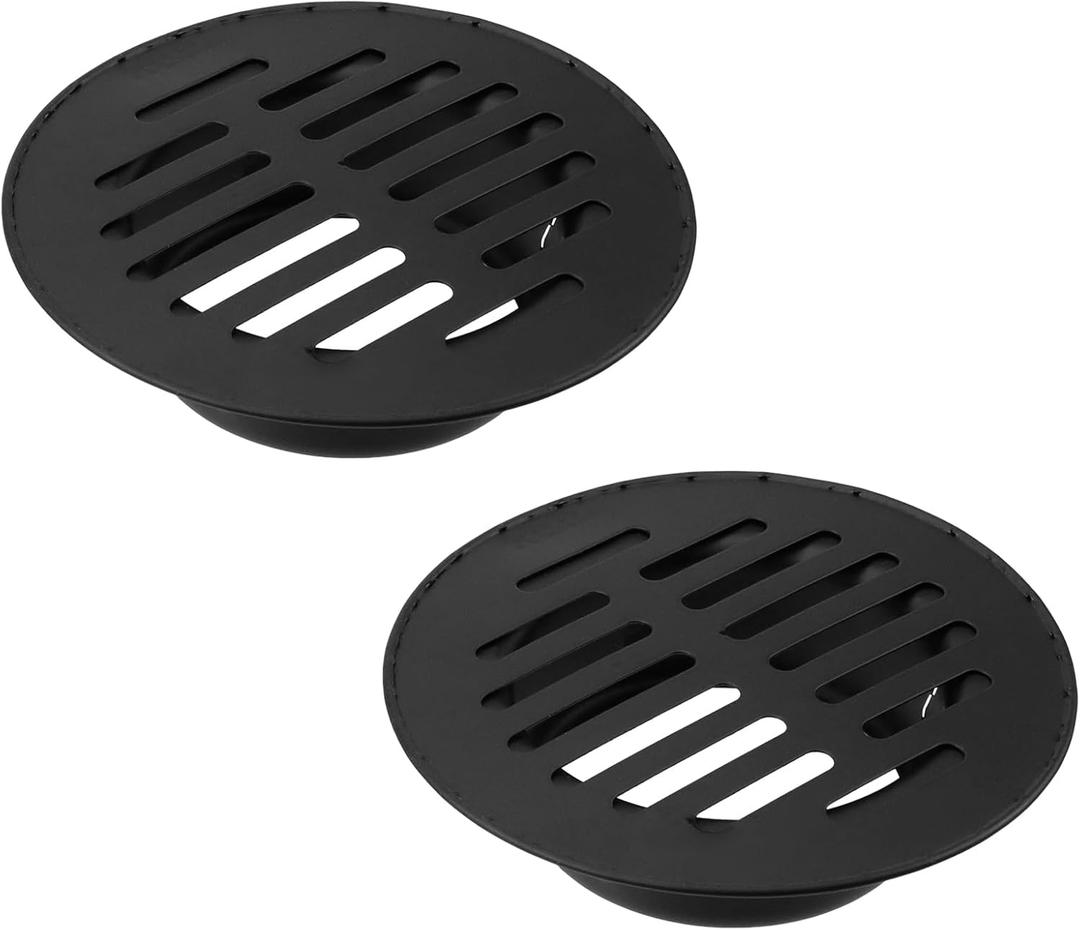 Antrader 2Pcs Round Floor Drain Cover,3.35 Inch Stainless Steel Floor Drain,Sewer Drain Cover for Outdoor Yard Pipe Roof Balcony
