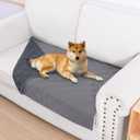 Smiry Reversible Waterproof Couch Covers for Sofa, Washable Dogs Pet Couch Covers for 3 Cushion Sofa Pet Friendly, Water Resistant Furniture Protector Slipcover, Geometric (30"x53", Grey/Dark Grey)