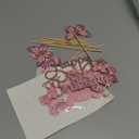 13-Pieces 3D Butterfly Cupcake Topper for Girls Women's Happy Birthday Cake Decorations Party Decorations(Pink)
