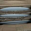 Amazon Basics 18-Piece Complete Kitchen Dinnerware Set, Microwave and Dishwasher Safe, Plates, Dishes, Bowls, Swirl, Heat Resistant, Service for 6, Everyday Use