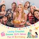 21st Birthday Gifts for Her, 21st Birthday Decorations - Handmade Positive Crochet Gnomes, 21 & Fabulous Bday Gifts for Women Daughter Best Friend Bestie Sister