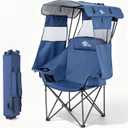 Bolosy Oversized Camping Chair with Canopy Beach Chair with Shade | Canopy Chair with Cup Holder, Side Pocket, Portable Folding Chair for Adults Fishing Camp Outdoor Sport Lawn Support 400 LBS