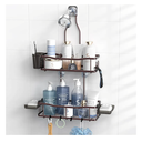 Hanging Shower Caddy Bathroom Organizer: Rustproof Shower Shelf Racks Over Shower Head - No Drilling Inside Bath Shower Rack Shelves Over Showerhead for Shampoo with Soap Holder Bronze