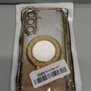 DAKORIE for Samsung Galaxy S25 FE Case Glitter with Mirror Shockproof Heavy Duty S25 FE Protective Cover for Galaxy S25 FE 5G 2025 - Gold