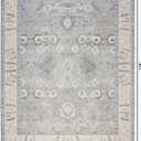 Kuden 8x10 Large Area Rug, Washable Living Room Rug, Vintage, Non-Slip