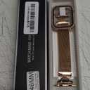 JOYOZY Magnetic Band Compatible with Apple Watch Band 38mm 40mm 41mm 42mm 44mm 45mm 46mm Milanese Strap with Bling Glitter Case Built-in Screen Protector Dressy Stainless Steel iWatch Loop for Women