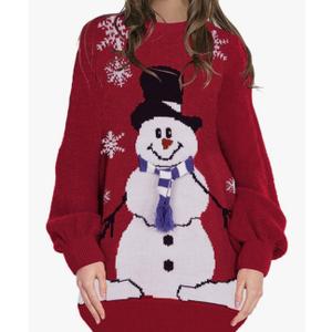 Sovoyontee Women's Cute Ugly Christmas Oversized Sweater, Size: L