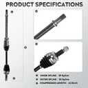 NEW Front Right CV Axle Shaft Assembly fits for Nissan Pathfinder FWD 2013-2019 3.5L, for INFINITI QX60 2014-2019 & JX35 2013 3.5L, FWD Only, Not for Hybrid trim, Passenger Side, for 66-6446