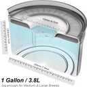 Techphardo 1Gallon No Spill Dog Water Bowl-3.8L Large Capacity, BPA-Free, Anti-Splash & Anti-Digging Design with Non-Slip Base, for Messy Drinkers