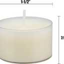 Stonebriar Bulk 96 Pack Unscented Smokeless Long Burning Clear Cup Tea Light Candles with 8 Hour Extended Burn Time, White