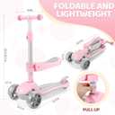 Kids Scooter with Seat, 2 in 1 Kick Toddler Scooter with LED Light-Up Wheels and Light up Deck, 4 Adjustable Heights, Lean to Steer, 3 Wheels Scooter Suitable for Boys & Girls Ages 2-8 Years