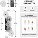 Black Wall Sconce Light 4-Light Modern Sconces Wall Lighting Fixtures with Flower Glass Shade Indoor Bathroom Sconce Wall Lights for Bedroom Living Room Hallway, G9 Base