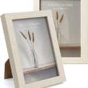 Display 4x6 Picture Frame Set of 2, 4 x 6 Photo Frames with High Definition Real Glass, Horizontal/Vertical Tabletop Display, White 2 Pack