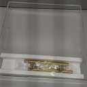 12"x12" Clear Acrylic Serving Tray with Golden Handles, Sturdy Huge Capacity Acrylic Trays for Coffee, Juice, Kitchen and Desk Organizer, Storage Tray (12"x12")