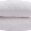 Niagara Sleep Solution Quilted Pillows for Sleeping 2 Pack Standard Size White Side Stomach Back Sleepers Super Soft Hotel Quality Pillows Pair Premium Super Soft Hollow Fiber Filled Down Alternative