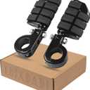 LDJXDADI 1.25" Highway Footpegs, Adjustable Footrest Mounting PClamps Compatible with Harley Sportster Touring Softail Dyna Honda Kawasaki Suzuki Yamaha with 11/4" Engine Guard (Black）
