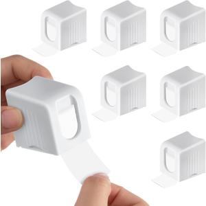Maitys 6 Pcs Postage Stamp Dispenser for a Roll of 100 Stamps Lightweight Plastic Stamp Roll Holder for 100 Holder Organizer Forever Stamps Mailing Desk Table Home and Office Supplies(White)
