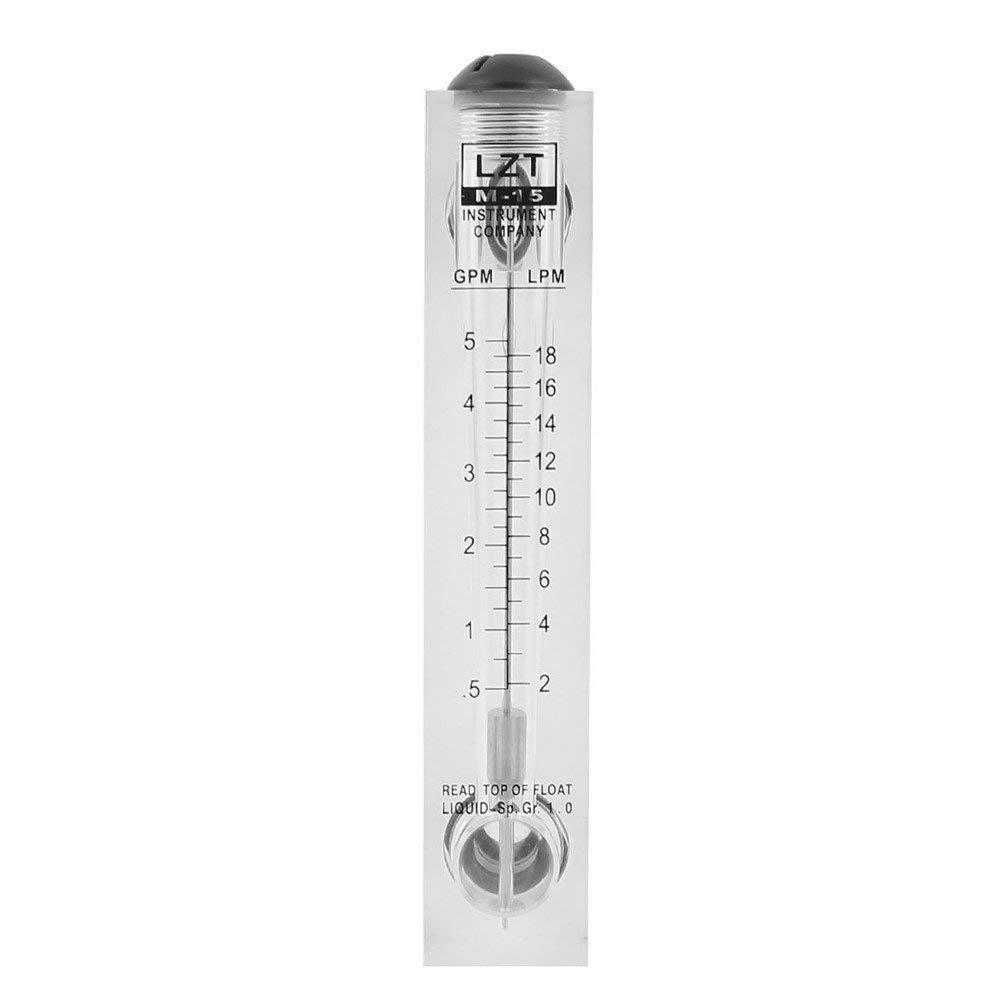 LZT M-15 0.5-5GPM 2-18LPM Water Flow Meter Panel Mount Type Flowmeter