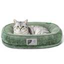 Bininl Orthopedic Cat Bed for Puppy & Kitten,Cat Sofa Bed with Egg Crate Foam Four Sided Dog Couch Beds with Removable Cover & Non-Slip Bottom Green XS