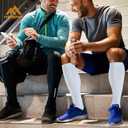 FuelMeFoot 3 Pack Copper Compression Socks - Compression Socks Women & Men Circulation - Best for Medical,Running,Athletic (White, XL)