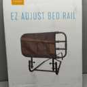 Stander EZ Adjust Bed Rail, Adjustable Senior Bedrail and Safety Assist Railing for Elderly Adults with Organizer Pouch, ASTM Safety Approved Guard-Rail, Black