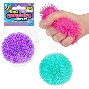 2 x ORB Curiosities Sugar Smooshies Softees Slow Rise Sugar Ball 3 Pack - Soft, Squishy and Stretchy Stress Ball Squishies for Play and Stress Relief - Sugar Water Filled Fidget Toys for Kids and Adults, 2.75 inches
