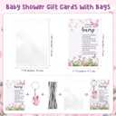 Landical 50 Sets Butterfly Baby Shower Party Favors A Message From The Bump Keychains Thank You Card Decorations for Gender Reveal Guest Gift