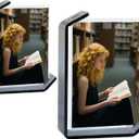4x6inch 2 Pack Acrylic Picture Frames L Shaped Floating FrameDouble Sided Frames Artistic Modern picture Frame. (Grey, 4X6)