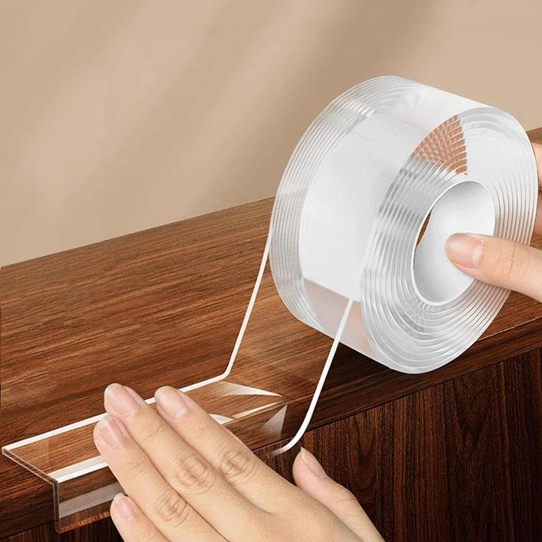 1.57 in x 9.84 FT,Clear Edge Protector Strip Sharp Edge Wrap Cover Tape,Self Adhesive Protective Bumper Guards for Cabinet Door Desk Glass Table Bed Furniture, Kitchen Countertop, Waterproof (1.57in x 9.84FT)