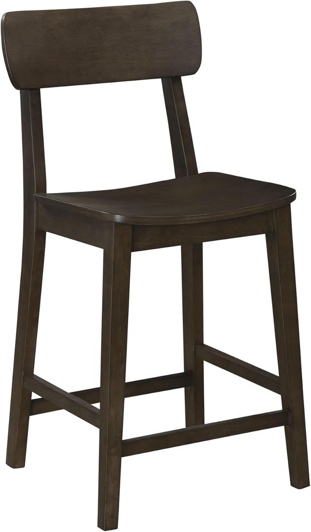 Boraam Torino Counter Height Wood Kitchen Bar Stool - Carbonite Finish