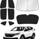 Canvcle Window Shades for Honda CRV 2017-2022 CR-V Accessories Windshield Sun Shade Side Rear Window Cover Sunshade Sun Visor Shield Privacy Protection for Camping Keep Vehicle Cool Black 8PCS