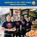 TransOurDream Heat Transfer Paper for Dark T Shirts (12 Sheets, 8.5x11", Dark 1.0) Iron on Transfers Paper for Inkjet Printer Printable Heat Transfer Vinyl for Dark Fabrics