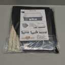 Collapsible Fabric Dog Toy Box and Storage Bin With Handle - Trapezoid Basket Chest Organizer for Pet Toys, Blankets and Accessories, Black