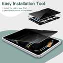 JETech Privacy Screen Protector for iPad Pro 11-Inch M5/M4 (2025/2024) with Easy Installation Tool, Anti-Spy Tempered Glass Film, 1-Pack