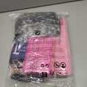 Zivyes Old Lady Costume 100 Days of School Costumes Granny Wig Glasses Necklace Grandma Dress Up Accessories(Pink, L)