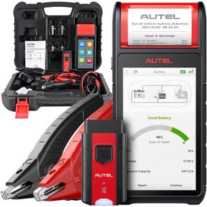 Autel Battery Tester MaxiBAS BT608(E):12V 100-3000 CCA Load Tester, Cranking & Charging Systems Analyzer, Adaptive Conductance, Full System Diagnostic Scanner with Auto Battery Registration, Black