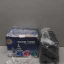 WOLKEK 3Pack Snow Tubes, Snow Sled for Kids and Adults, Cold-Resistant Inflatable Snow Tube, Thickened Heavy Duty Sleds for Winter with Handles, Snow Toys, Snow Sleds for Family Activities Outdoor Fun (Green, Pink, Blue)