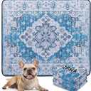 LOOBANI Washable Pee Pads for Dogs, 2 Pack Super Absorbent Reusable Puppy Pads Leakproof Dog Traning Pads, Waterproof Non-Slip Whelping Pad for Floor, Playpen, Crate, Couch-36 x41 (Blue)