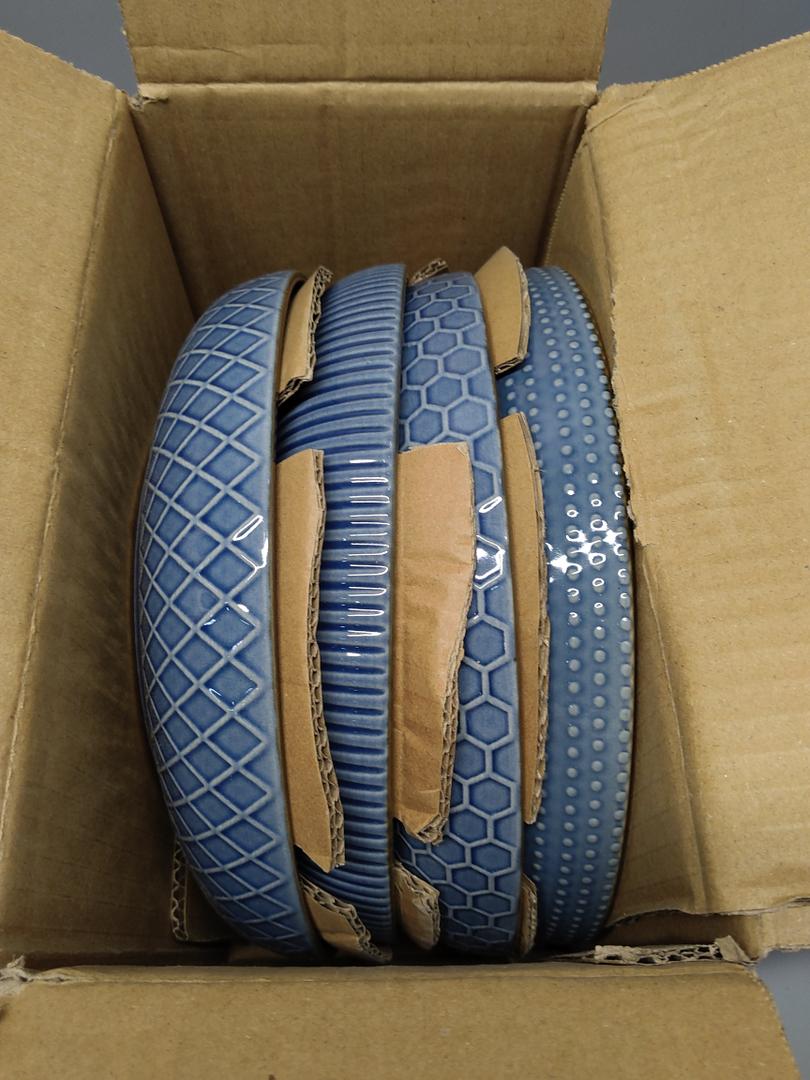 GBhome 8.5 inch Large Pasta Bowls Set of 4, 46oz Big Salad Bowl Set of 4, Shallow Bowls, Ceramic Plates Set, Ceramic Bowls Set Microwave and Dishwasher Safe (Wabi sabi)