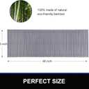 Bath Mat Bathroom Runner Long Large Rugs Floor Wood Shower Bathtub Waterproof Non Slip Accessories 16x48 Inch Easy to Clean, Striped Grey, 1 pc