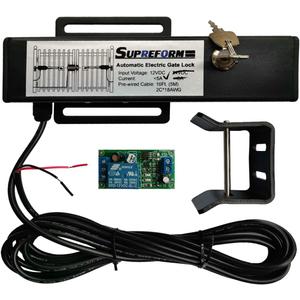 Universal 12VDC(NOT 24VDC) Outdoor Automatic Electric Gate Lock for Swing Gate Opener Operator Automatic Gate Openers, Fail Secure Gate Lock, UL Listed Cable
