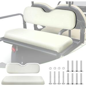 Universal Rear Replacement Cushions for Golf Cart Flip Rear Seat,Golf Cart Back Seat for EZGO TXT RXV ST for ST Sport for Valor Models for Club Car,Seat Bottom Cushion and Back Cushion Set