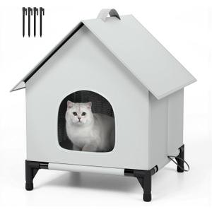 Cat House for Outside&Indoor,Insulated and Weatherproof,Foldable Cats Shelter, Easy to Put Together, Selfwarming Cat Shelter for Winter,Large Cave Bed for Garden(18 x 18 x 24 inch,L,Normal)